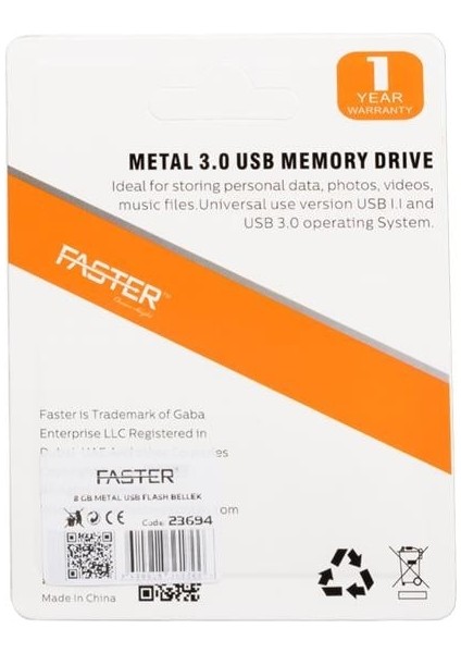 Faster 8 GB Metal USB Flash Bellek fiyatları
