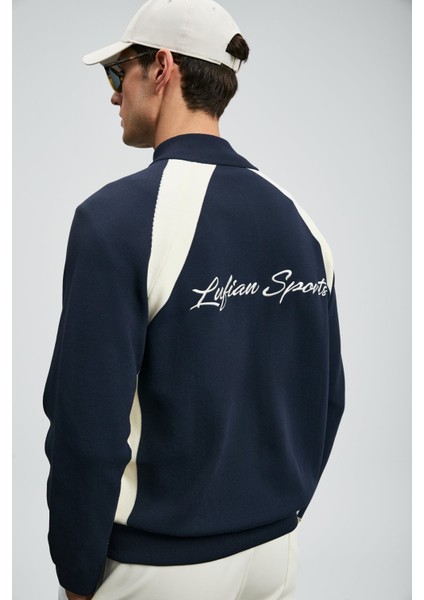 Logolu Regular Fit Dik Yaka Hırka Erkek Hırka 112100081