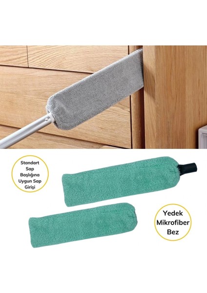 Sihirli Mikrofiber Başlıklı Girintili Yüzey Temizleme Mopu Toz Alma Fırçası indirimleri