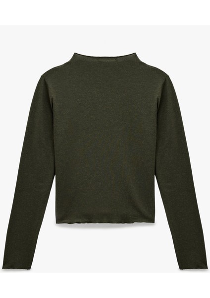 x Sima Tarkan - Koyun Yünü Karışımlı Uzun Kollu Hafif Dik Yaka Bluz fiyatları