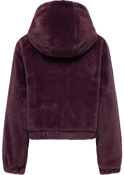 Jdyola Regular Fit Yumuşak Tüylü Kapüşon Yaka Ceket Bayan Ceket 15359329