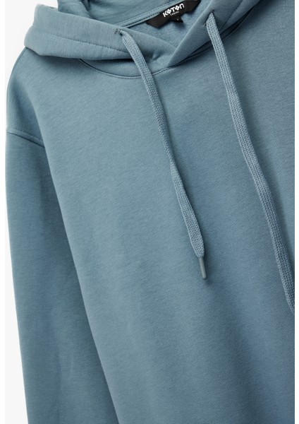 Şardonlu Uzun Kollu Basic Kapşonlu Sweatshirt modelleri