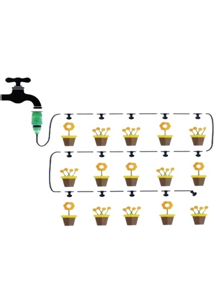 Kendin Yap Balkon Veranda Çardak Kamelya Sulama - Serinletme ve Nemlendirme Sistemi 10M indirimleri