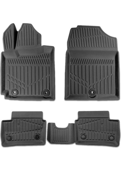 Kia Picanto 2017-2025 Için Havuzlu Paspas, Yüksek Kenarlı, Esnek, Araca Özel, Kokusuz, Oto Paspas