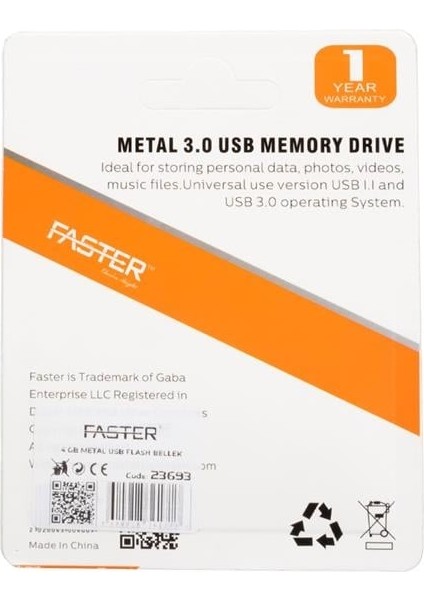 Faster 4 GB Metal USB Flash Bellek fiyatları