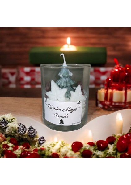 Winter Magic Candle Çam Ağaçlı Karlı Çam Kokulu Mum (Çam Kokulu)