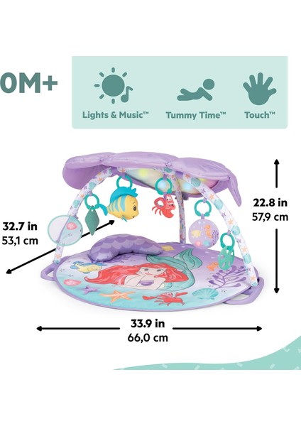 , Küçük Deniz Kızı Twinkle Trove Işıklı Müzikal Bebek Yemek Zamanı Yastıklı Aktivite Merkezi, Yenidoğan ve Üzeri modelleri
