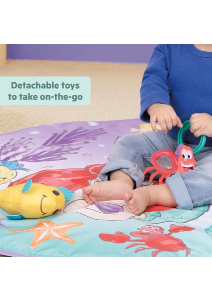 , Küçük Deniz Kızı Twinkle Trove Işıklı Müzikal Bebek Yemek Zamanı Yastıklı Aktivite Merkezi, Yenidoğan ve Üzeri