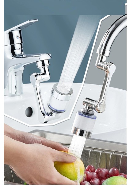 Filtreli Kireç Hapsedici Robotik Kol Musluk Başlığı - Mutfak Banyo Musluk Uzatma Aparatı Ucu