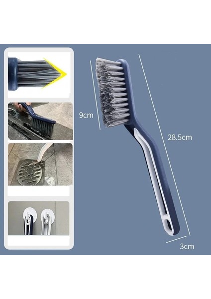 Cımbızlı Fırça Çok Amaçlı Kademeli Kesim Uçlu Banyo Klozet Kenarı Pencere Temizleme Aparatı