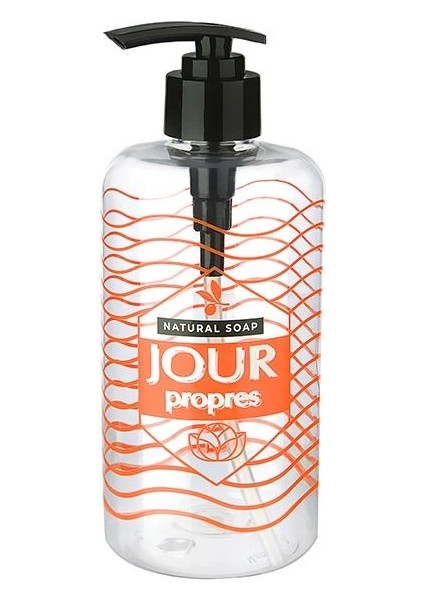 Şeffaf Sıvı Sabunluk Yuvarlak Plastik Pompalı 500 ml fiyatları