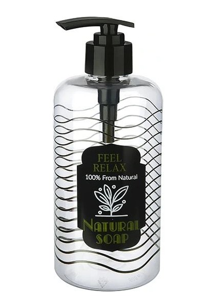 Şeffaf Sıvı Sabunluk Yuvarlak Plastik Pompalı 500 ml fırsatları