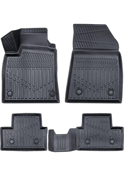 Renault Clio 5 2019-2025 Için Havuzlu Paspas, Yüksek Kenarlı, Esnek, Araca Özel, Kokusuz, Oto Paspas