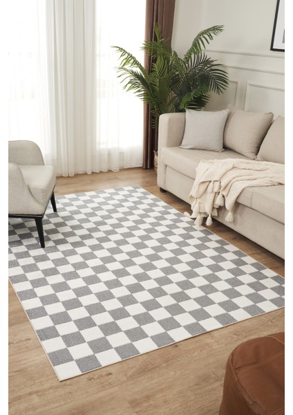 Damas 4004 Antrasit Hav Toz Vermez Salon Mutfak Koridor Oturma Odası Yolluk Halı Makine Halısı