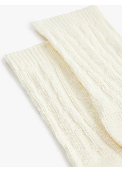 Pamuklu Balıksırtı Dokulu Kalın Soket Çorap modelleri