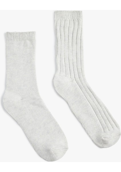 2'li Dokulu Kalın Soket Çorap Seti