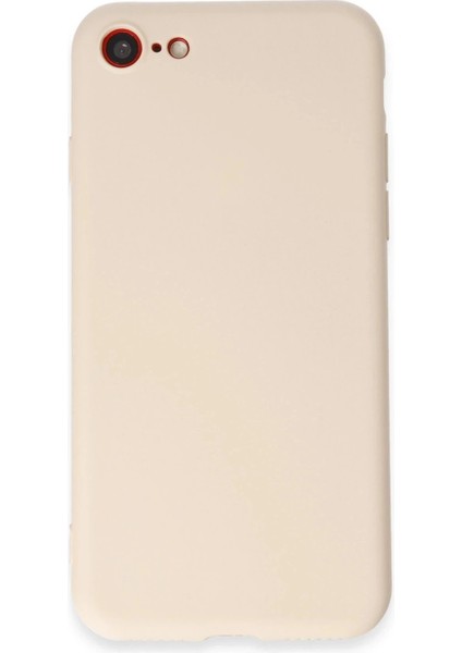 iPhone 7 Kılıf First Silikon - Krem