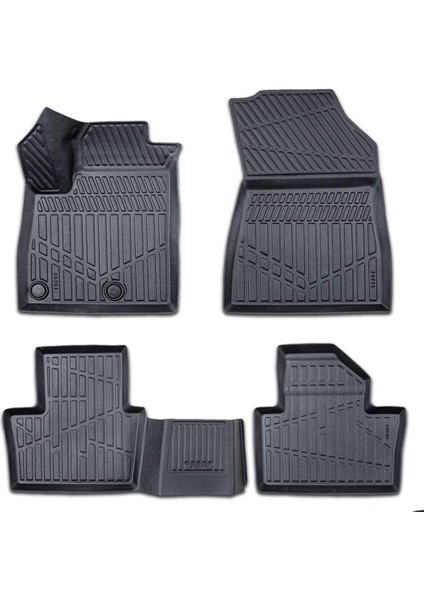 Renault Austral 1.3 Mild Hybrid 2023-2025 Için Havuzlu Paspas, Yüksek Kenarlı, Esnek, Araca Özel, Kokusuz, Oto Paspas