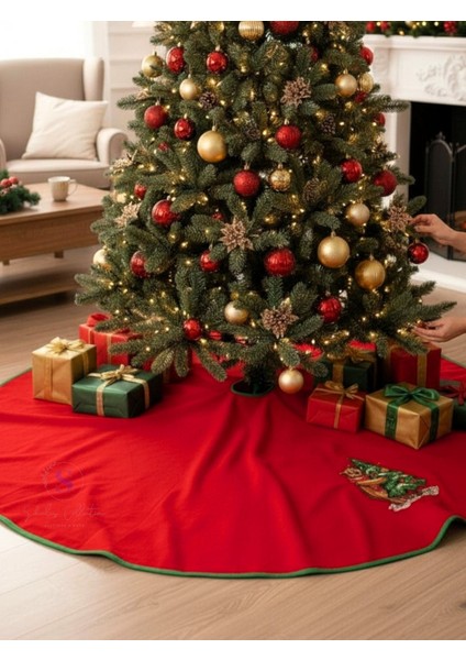 Ayıcık Nakışlı Çam Ağacı Örtüsü (90CM)