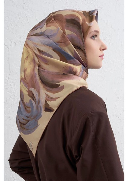 Soyut Desen Twill Ipek Eşarp -2025/2026 -9423D 57 fiyatları