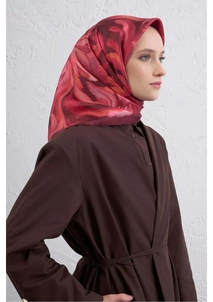 Soyut Desen Twill Ipek Eşarp -2025/2026 -9423D 07 fiyatları