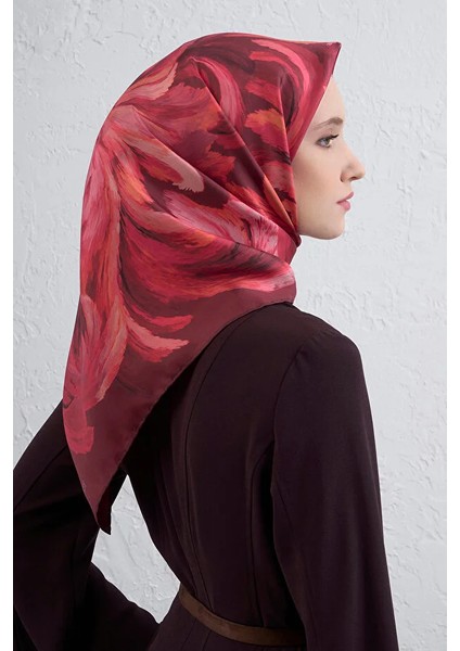 Soyut Desen Twill Ipek Eşarp -2025/2026 -9423D 07 modelleri