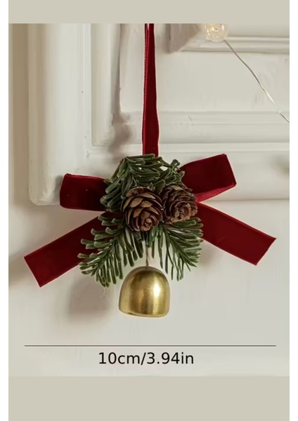 Şık Plastik Noel Ağacı Süsü | Kırmızı & Beyaz Çıngıraklı Dekor | Çam Kozalak Şeklinde Üst & Fiyonk Aksanlı Asma Süs | Yılbaşı, Noel ve Yeni Yıl Ağaç Süslemeleri fiyatları