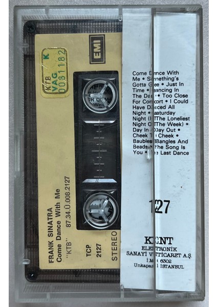 Frank Sinatra Come Dance With Me Kaset (Orijinal Dönem Kağıt Türk Baskı Kaset) fiyatları