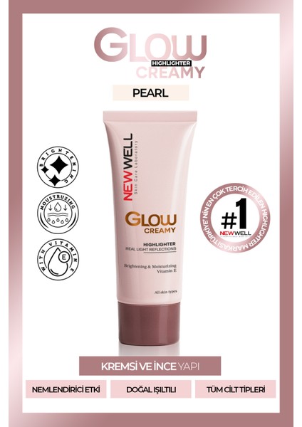 Glow Creamy Highlighter Doğal Işıltılı Krem Aydınlatıcı 30 ml Pearl 01
