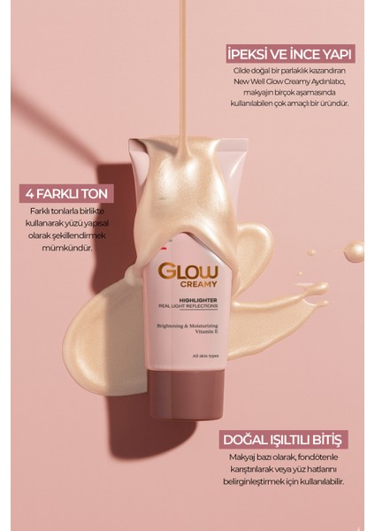 Glow Creamy Highlighter Doğal Işıltılı Krem Aydınlatıcı 30 ml Pearl 01 fiyatları