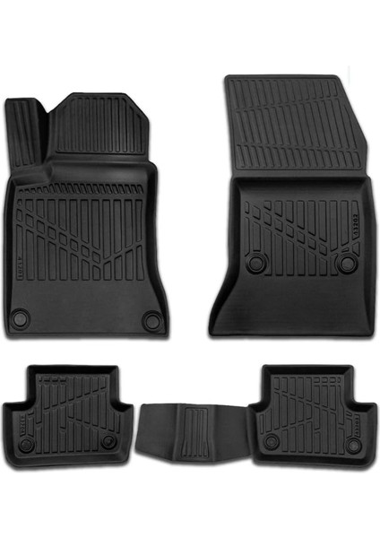 Mercedes CLA 2013-2019 için Havuzlu Paspas, Yüksek Kenarlı, Esnek, Araca Özel, Kokusuz, Oto Paspas