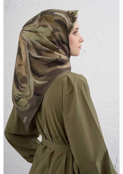 Soyut Desen Twill Ipek Eşarp -2025/2026 -9423D 86 fiyatları