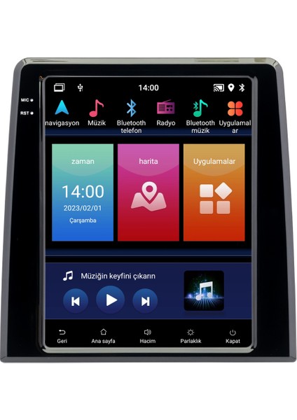 Renault Clio 5 Android Multimedya Ekran (2020-2023) | 2gb/4gb/8gb Ram – Carplay – Android Auto – Navigasyon – Google Play – Geri Görüş Kamerası – Soket Sokete Uyumlu