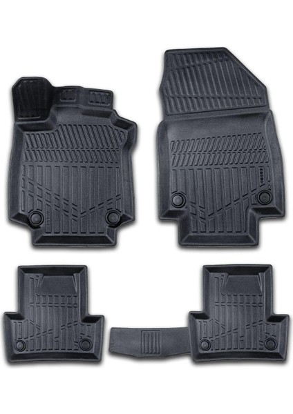 Renault Clio 3 2005-2012 Için Havuzlu Paspas, Yüksek Kenarlı, Esnek, Araca Özel, Kokusuz, Oto Paspas