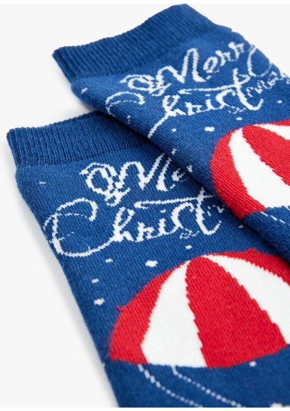 Yılbaşı Temalı Pamuklu Soket Havlu Çorap modelleri