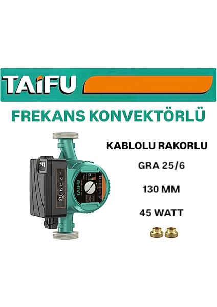 25/6 130 Frekans Konvertörlü Sirkülasyon Pompası Kombi/kazan/kalorifer