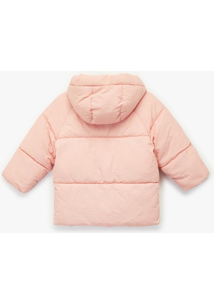 Kapşonlu Cepli Uzun Kollu Fermuarlı Şişme Mont fiyatları