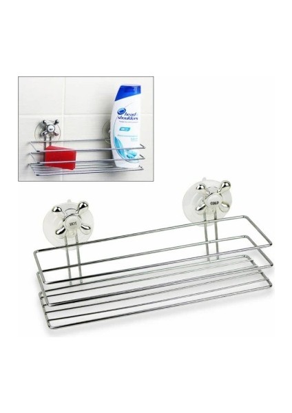 Banyo Organizeri - Çok Amaçlı Dörtgen Vantuzlu