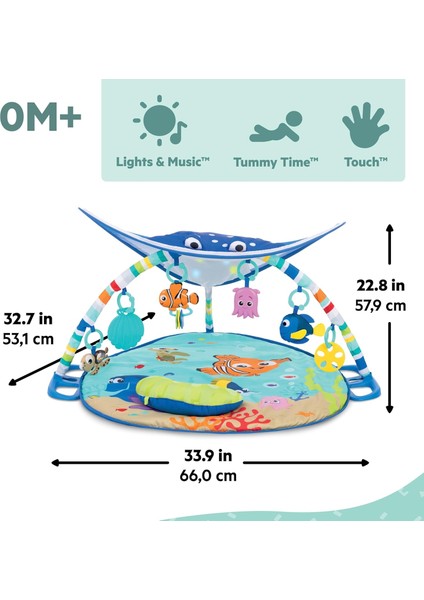 , Disney Baby Kayıp Balık Nemo Mr. Ray Okyanus Işıklı ve Müzikli Jimnastik Merkezi, Yenidoğan ve Üzeri