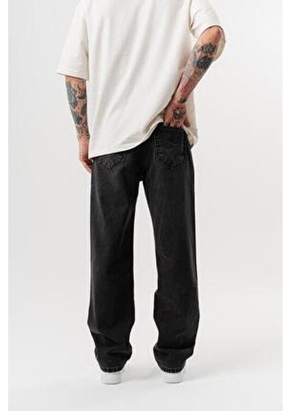 Erkek Washed Baggy Pantolon Antrasit