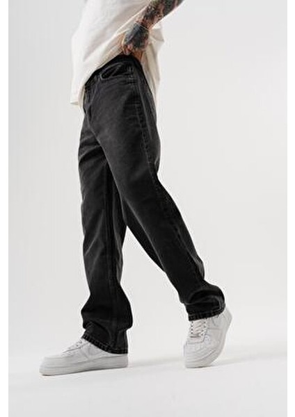 Erkek Washed Baggy Pantolon Antrasit