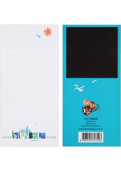 Istanbul Temalı Magnetli Notluk