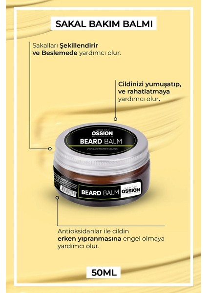 Ossıon Beard Care Balm Sakal Bakım Kremi 50ML fiyatları