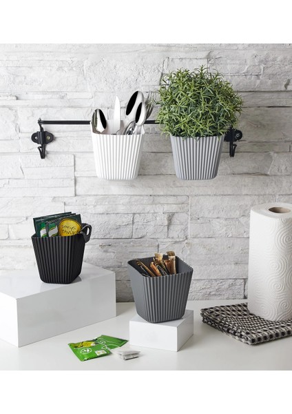 Duvara Asılan Çok Amaçlı Organizer - 2&amp;#39;li Saksı Set