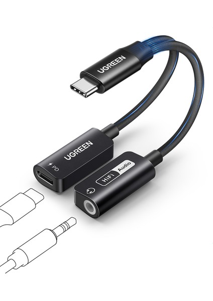 Mangetic Usb-C To Aux 3.5mm Hi-Res Audio Dac Chip Audio Adaptör, 25837