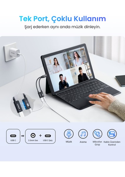 Mangetic Usb-C To Aux 3.5mm Hi-Res Audio Dac Chip Audio Adaptör, 25837 fiyatları