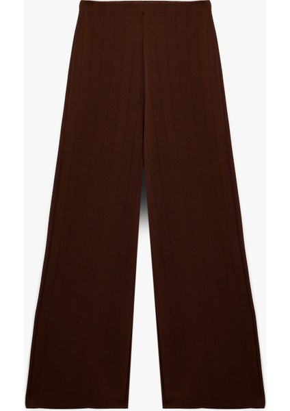 Normal Bel Uzun Düz Geniş Paça Pantolon