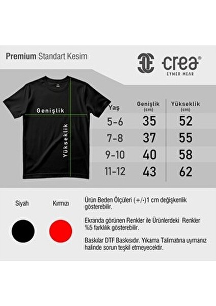 Crea Eymer 23 Nisan Çocuk Bayramı Tişörtü Kız Çocuklar İçin Trend Tasarım Kısa Kol Siyah indirimleri