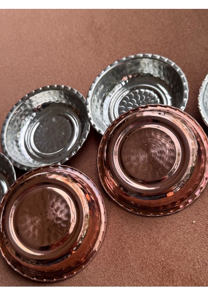 Bakır Tabak Kahvaltılık Çerezlik 6'lı Set fiyatları