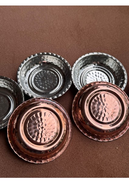 Bakır Tabak Kahvaltılık Çerezlik 6'lı Set modelleri